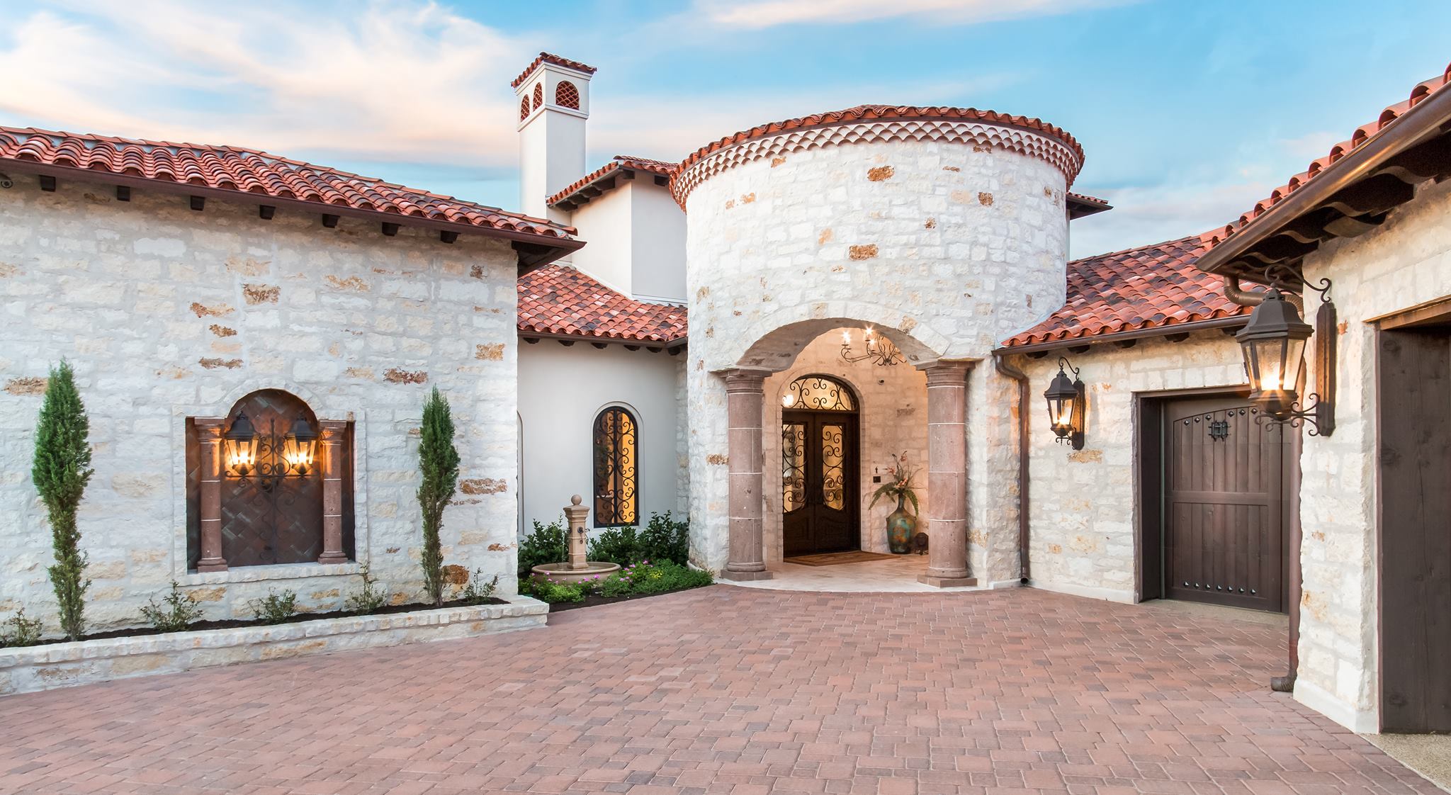 limestone chop entrace with canterra columns limestone chop entrace with canterra columns